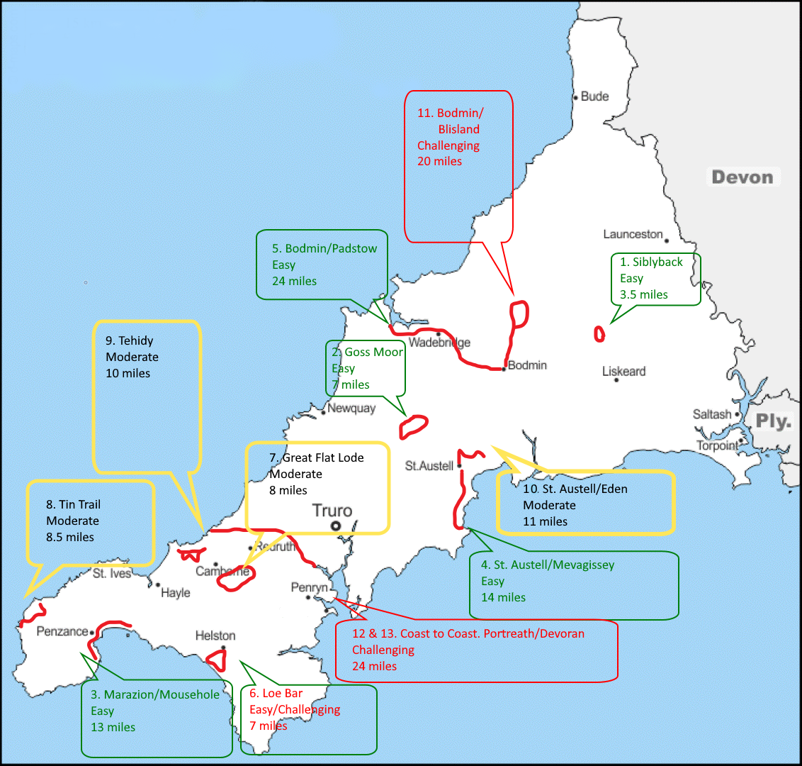 Cycle routes in Cornwall